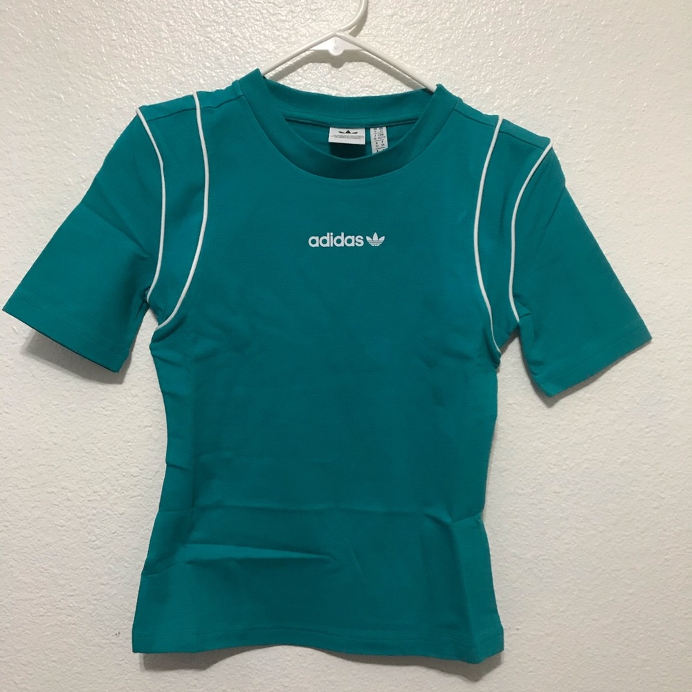 Adidas teal short sleeve tee